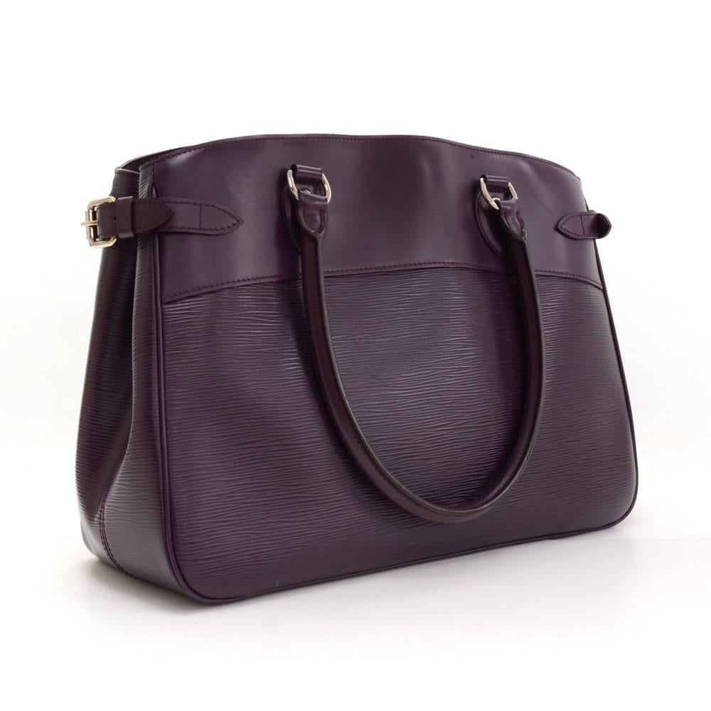 Black Louis Vuitton Passy GM Purple Epi Leather Silver Tone Hardware Hand Bag
