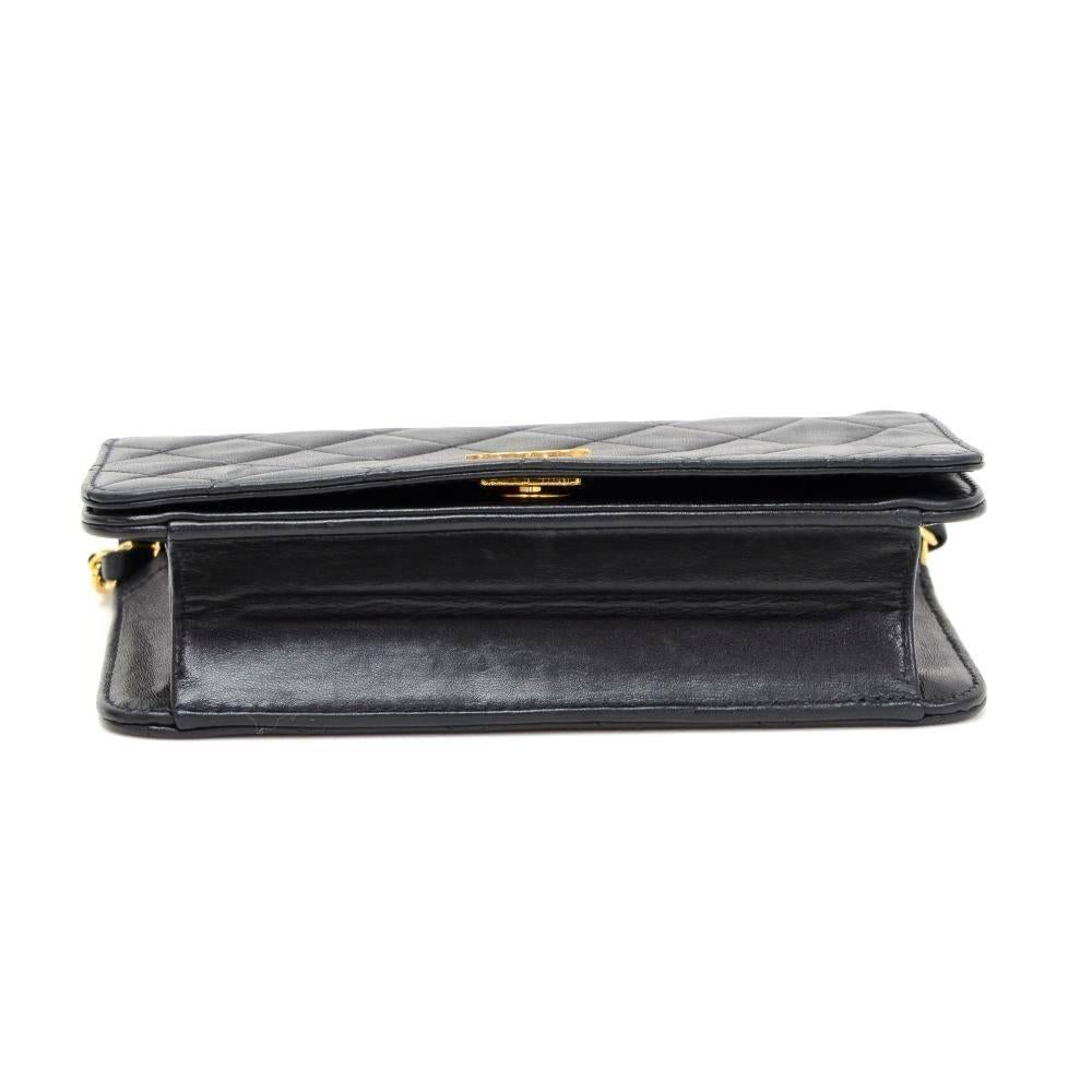 Chanel Black Quilted Leather Shoulder Flap Mini Bag 2
