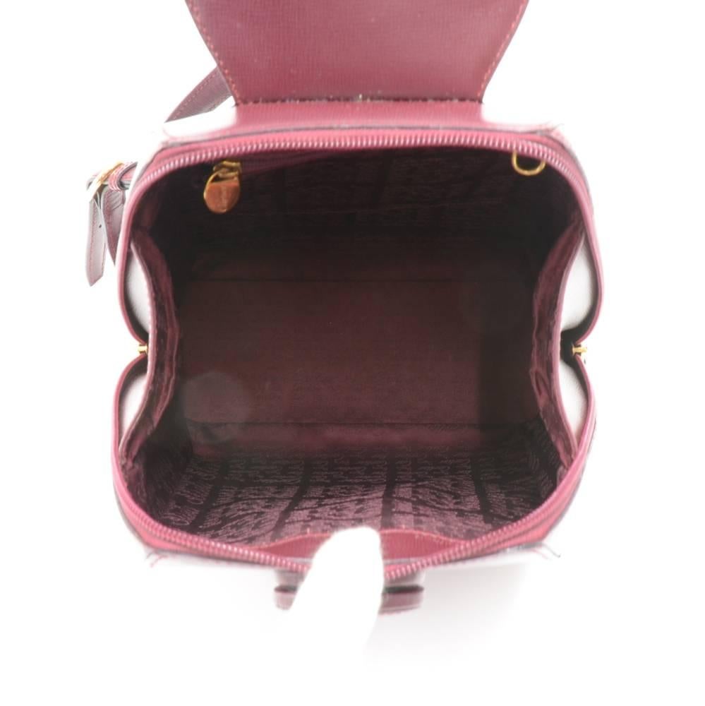 Vintage Cartier Burgundy Cowhide Leather Backpack Bag 2
