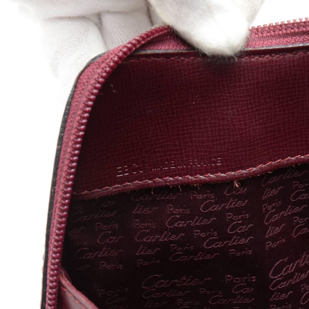 Women's Vintage Cartier Burgundy Cowhide Leather Backpack Bag