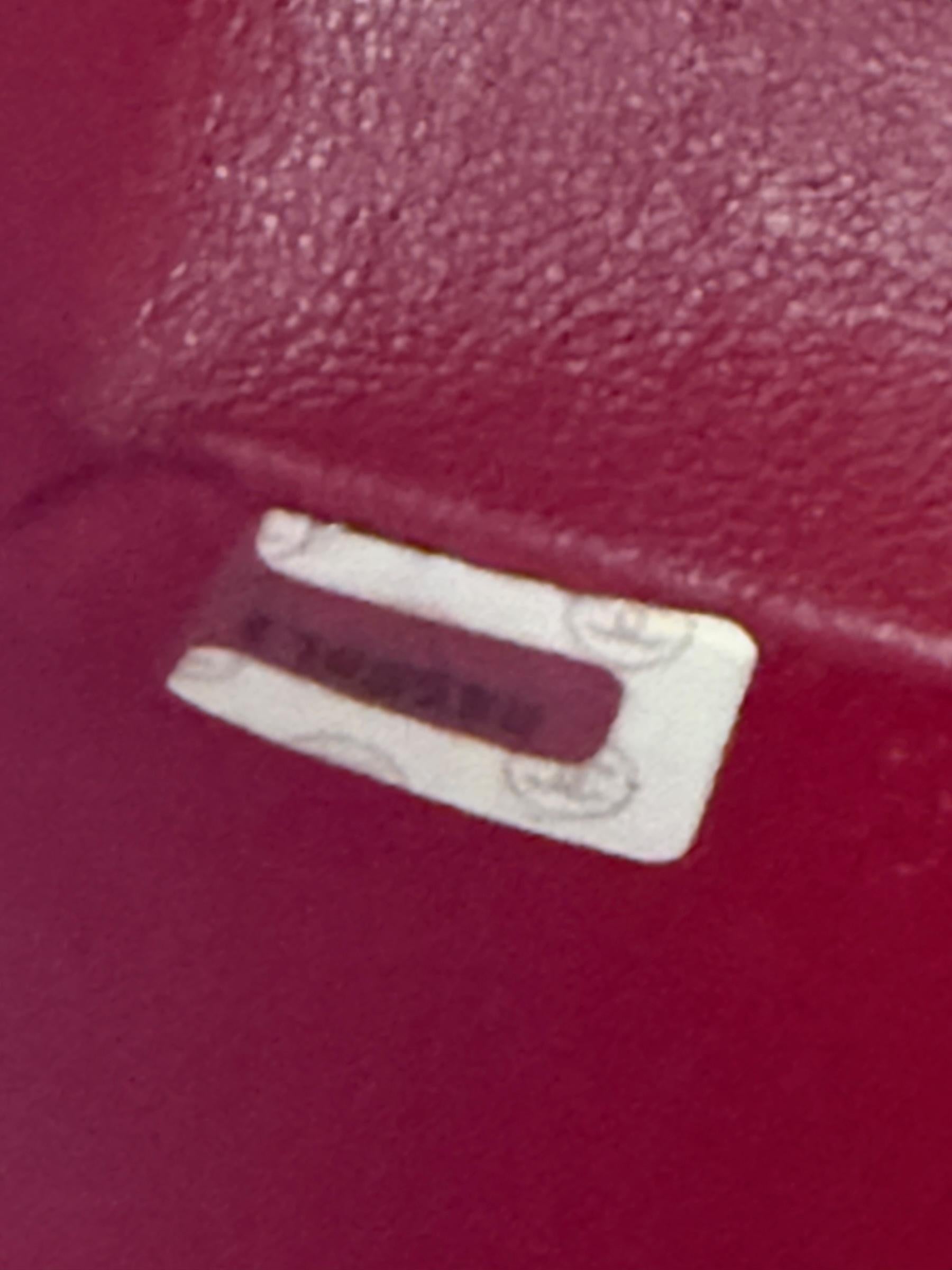 Chanel Mini Square 17cm Cuir Rouge Classic Leather Sac à bandoulière Crossbody en vente 10