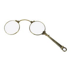 14k Gold lorgnette handle opera glasses 3