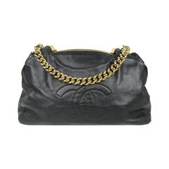 Stunning Chanel Black Lambskin Gold Chain Handbag 10