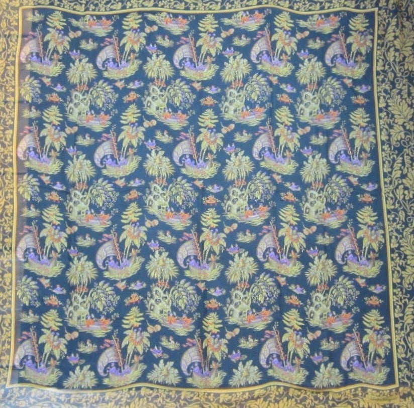 Women's Salvatore Ferragamo Silk scarf oriental Motif Oversized