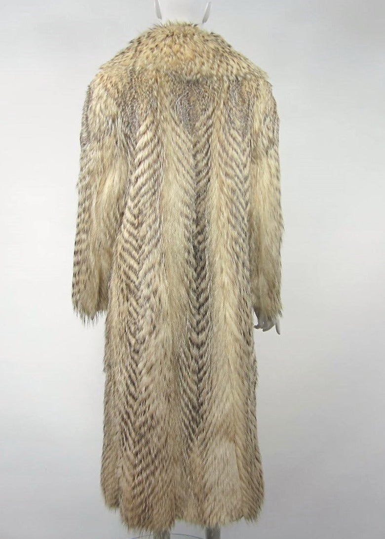 Tanuki Finish Raccoon Fur Full Length Coat For Sale at 1stdibs