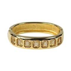 Swarovski Amber Crystal Gold Gilt Bracelet never worn 1980s 4