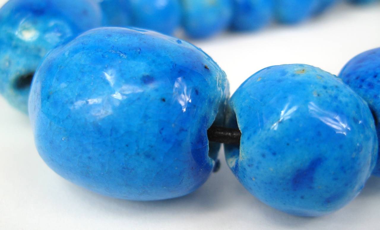 blue porcelain beads