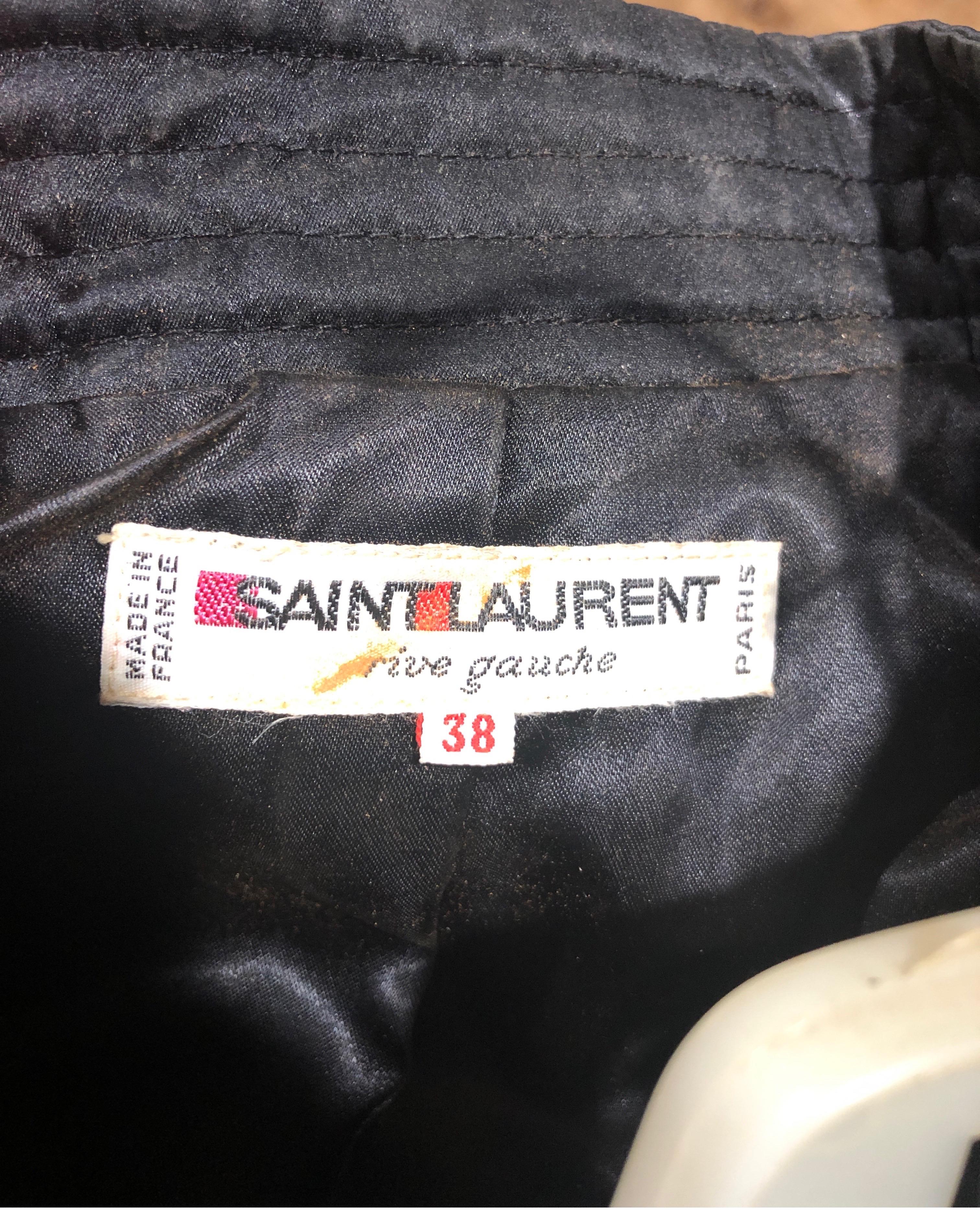  Yves Saint Laurent Jacket Gold  & Black Silk Evening Jacket 38 YSL  In New Condition In Wallkill, NY