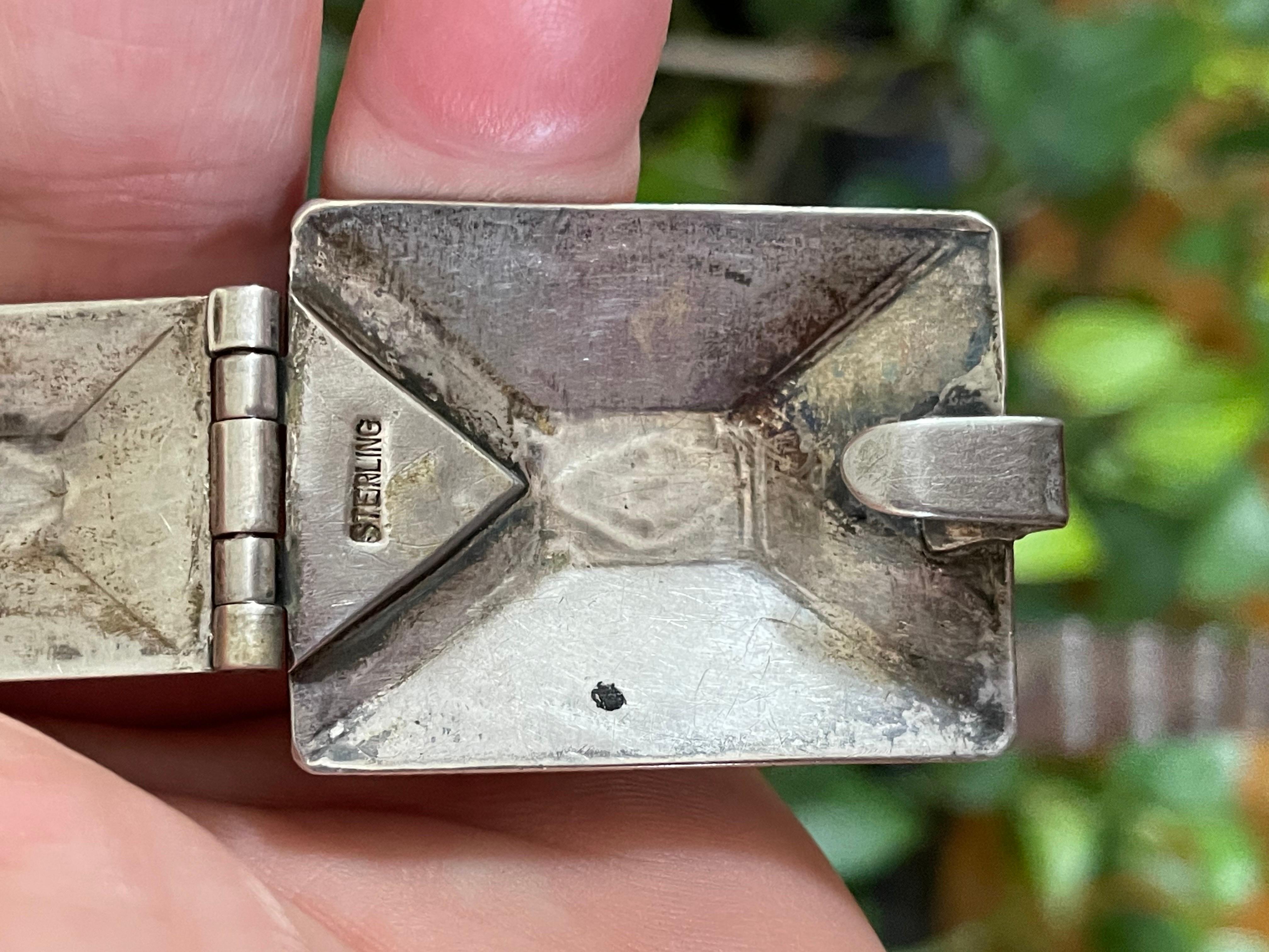 Women's Sterling Silver Paneled Belt Native American Navajo