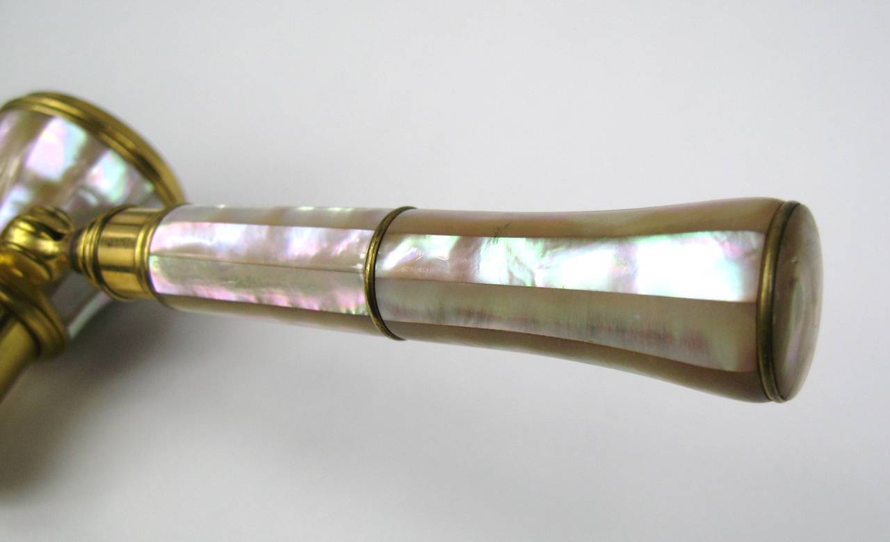 Antique Mother of Pearl French Telescopic Handle Lemaire Paris Opera Glasses 1