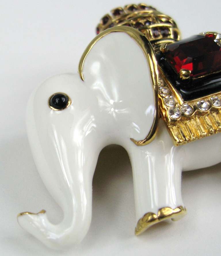 swarovski elephant brooch