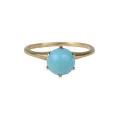 Antique Persian turquoise Claw set Gold Ring
