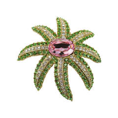 Retro Ciner swarovski Crystal Starfish Brooch New Old Stock