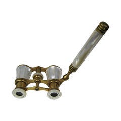 IRIS PARIS Mother of Pearl Opera Glasses Telescopic arm 8