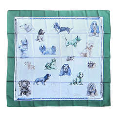 Gucci "doggie delight" silk scarf New Old Stock