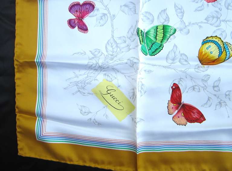 gucci butterfly scarf