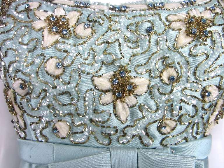 Stunning 1960s Silk 2 Piece Opera Coat & Empire Waist Gown In Excellent Condition In Wallkill, NY