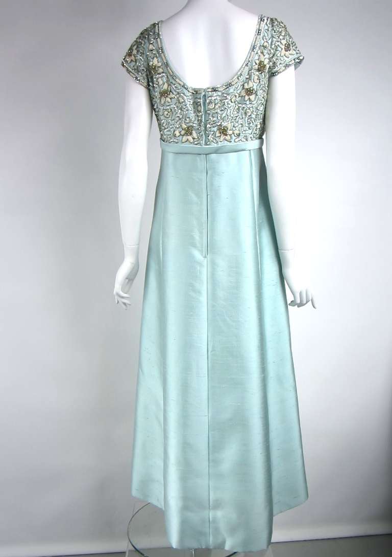 Stunning 1960s Silk 2 Piece Opera Coat and Empire Waist Gown at 1stDibs ...