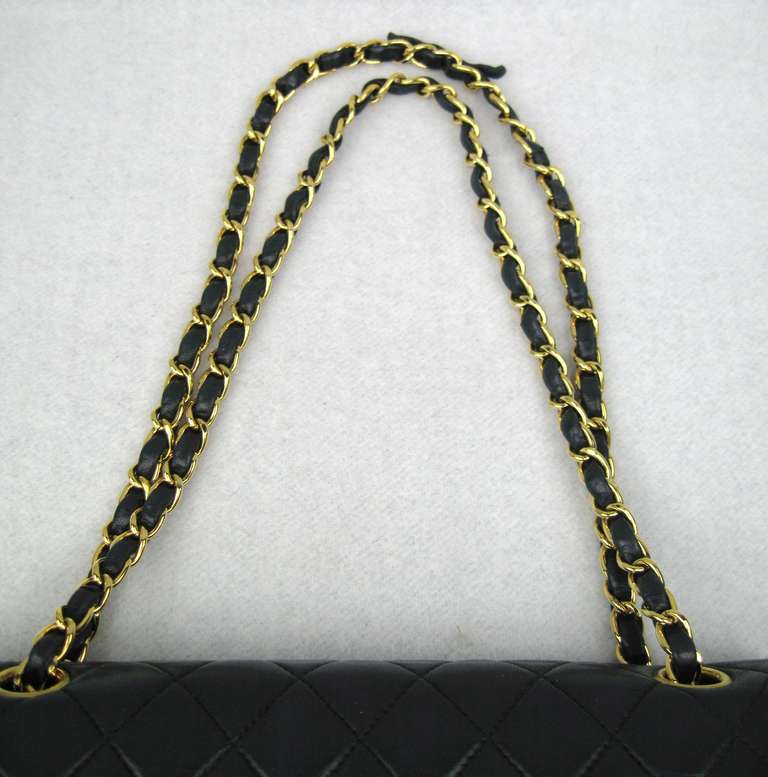 Black Chanel Navy Blue Iconic Handbag