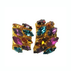 Dominique Aurientis Mega Star Earrings 1980s New Old Stock 11