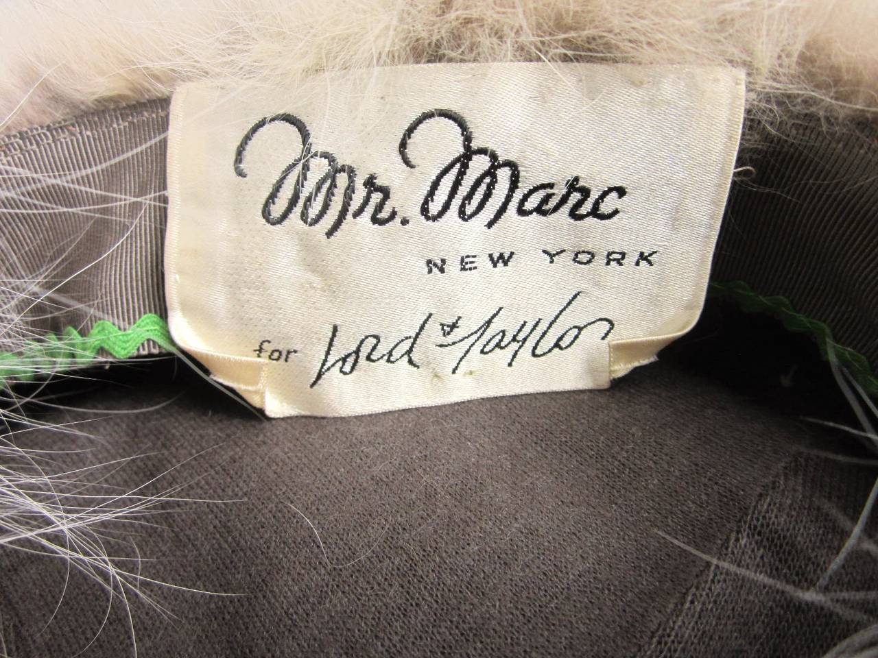 Stunning 1960's Vintage Coyote Hat / Scarf Wrap Mr. Marc 1