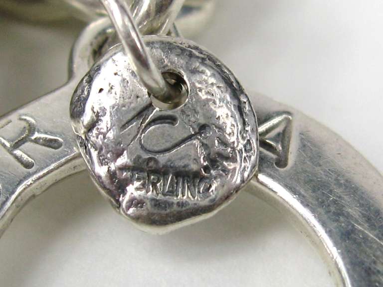 Heavy Sterling Silver Charm Bracelet "Better for the Earth" Susan