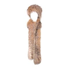 Stunning 1960's Vintage Coyote Hat / Scarf Wrap Mr. Marc