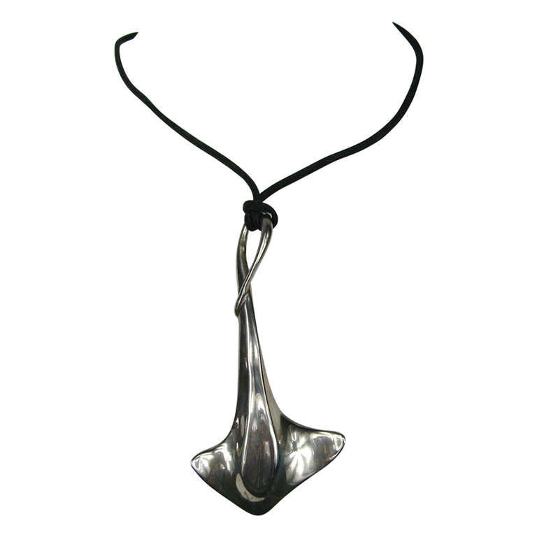 Robert Lee Morris Sterling Silver String Ray Necklace