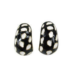 Ciner Enameled Earrings 1980s New Old Stock 10