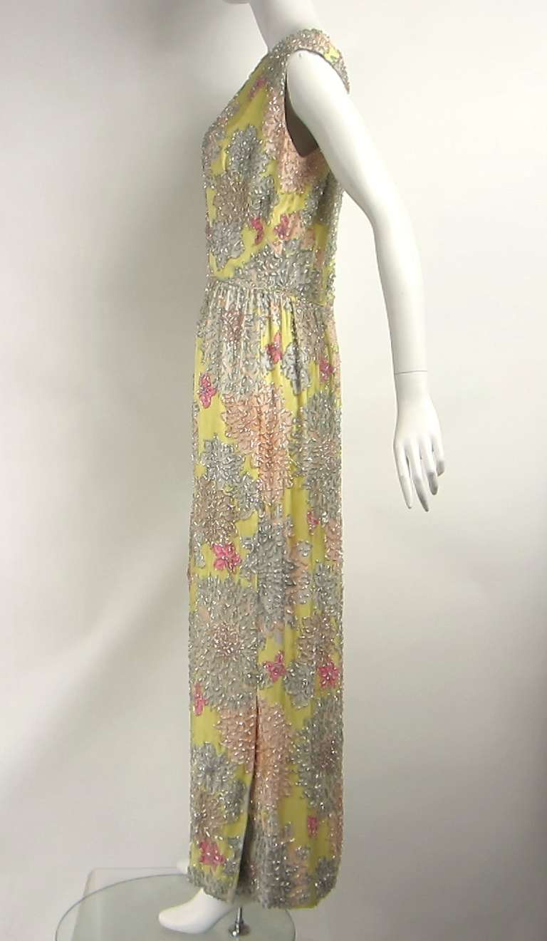 Women's Malcolm Starr Fully Beaded Gown 60s