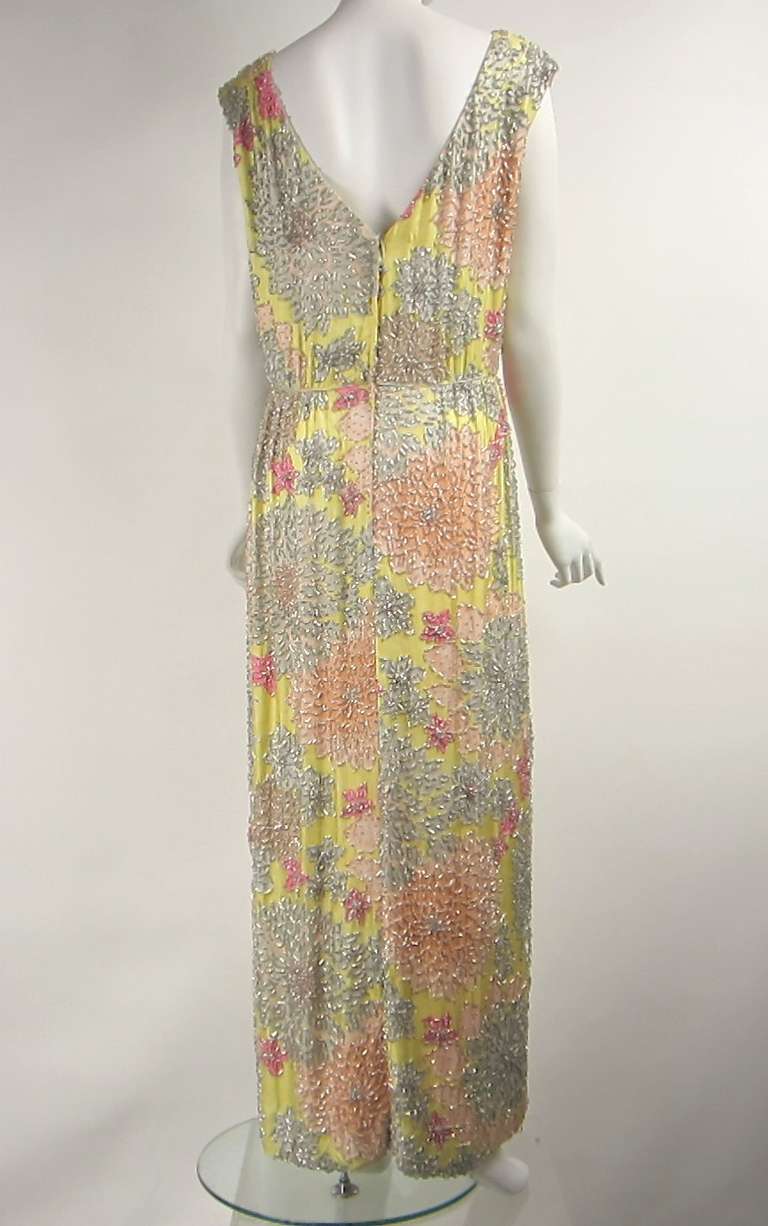 Malcolm Starr Fully Beaded Gown 60s 1