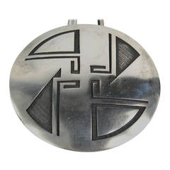 Large Native American HOPI Sterling silver Pin - Pendant Necklace