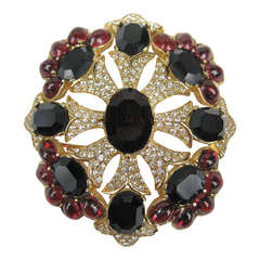 Ciner swarovski black and red Brooch / Pendant 8