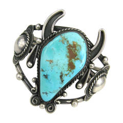 OLD Pawn FTHI Navajo American Indian Sterling buffalo cuff 2