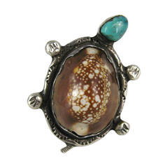 E.A. Zunie Old Pawn Sterling Silver Turtle ring 11