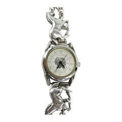 Carol Felley Galloping Horse Sterling Silver Watch 11