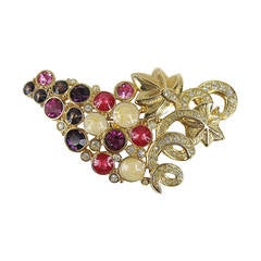 Daniel Swarovski Crystal Grape Brooch 3