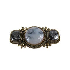 Stephen DWECK Bronze wash Sterling Silver Brooch New Old stock 8