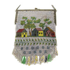 1920s Folk art americana Beaded Flapper bag 8