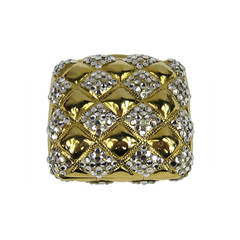 Used JUDITH LEIBER Swarovski Crystal Quilted Pill Box