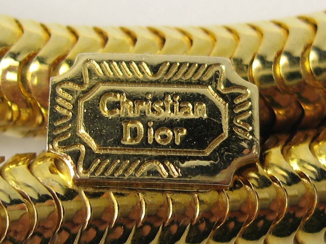 Brown Christian Dior Gold Evening Belt New Old Stock