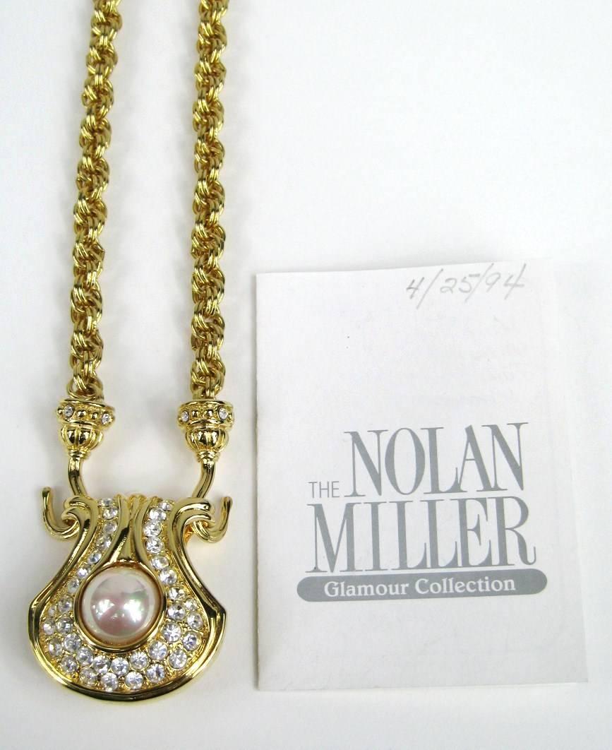 nolan miller pearl necklace