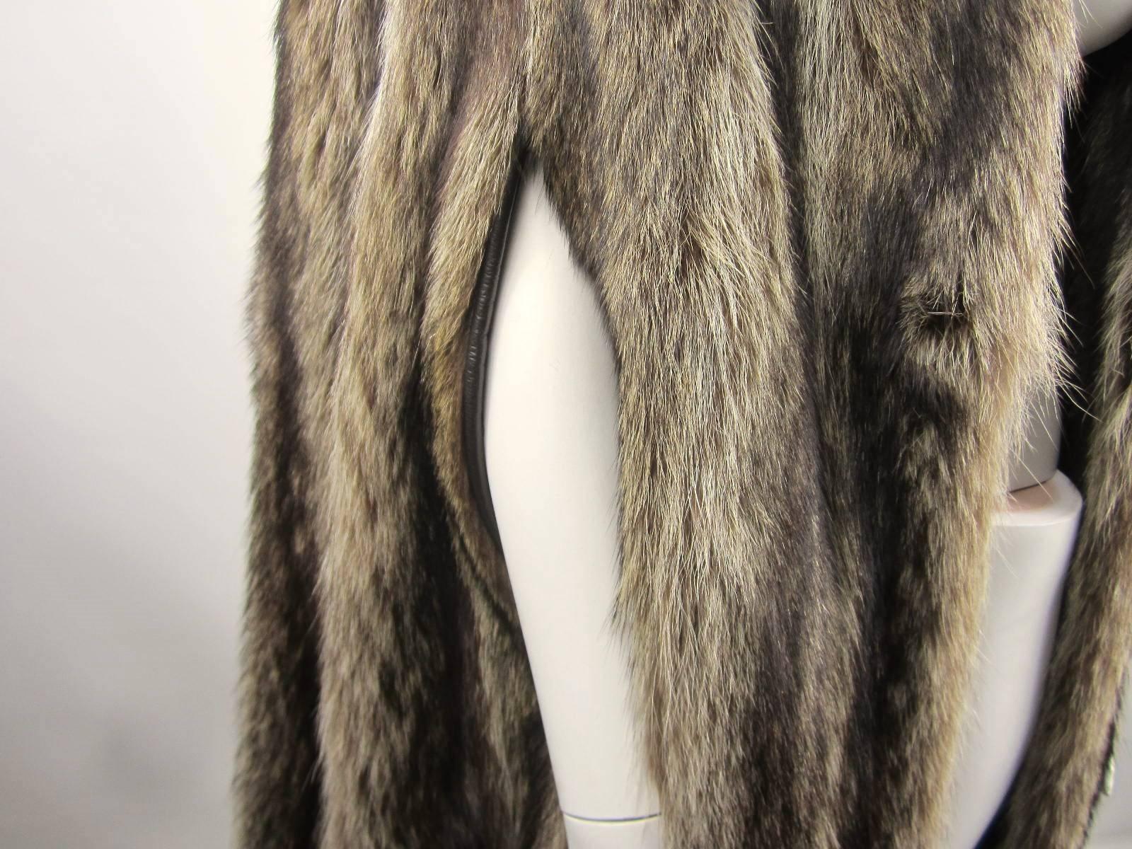 Women's Stunning Raccoon Fur Wide collared Cape 