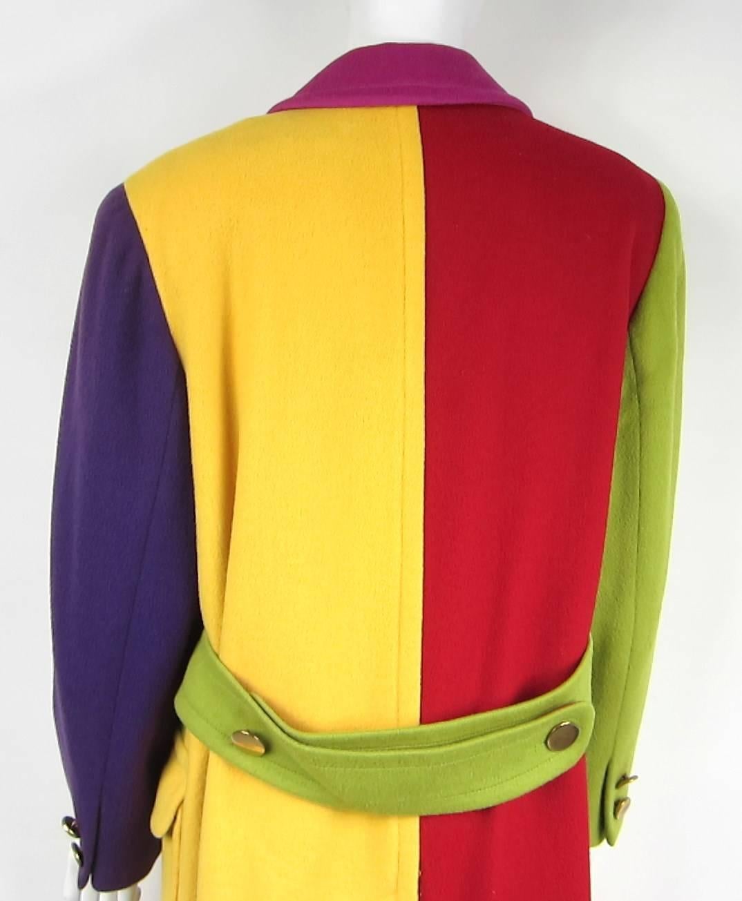 Women's 1980s Bill Blass Color Block Wool Jacket