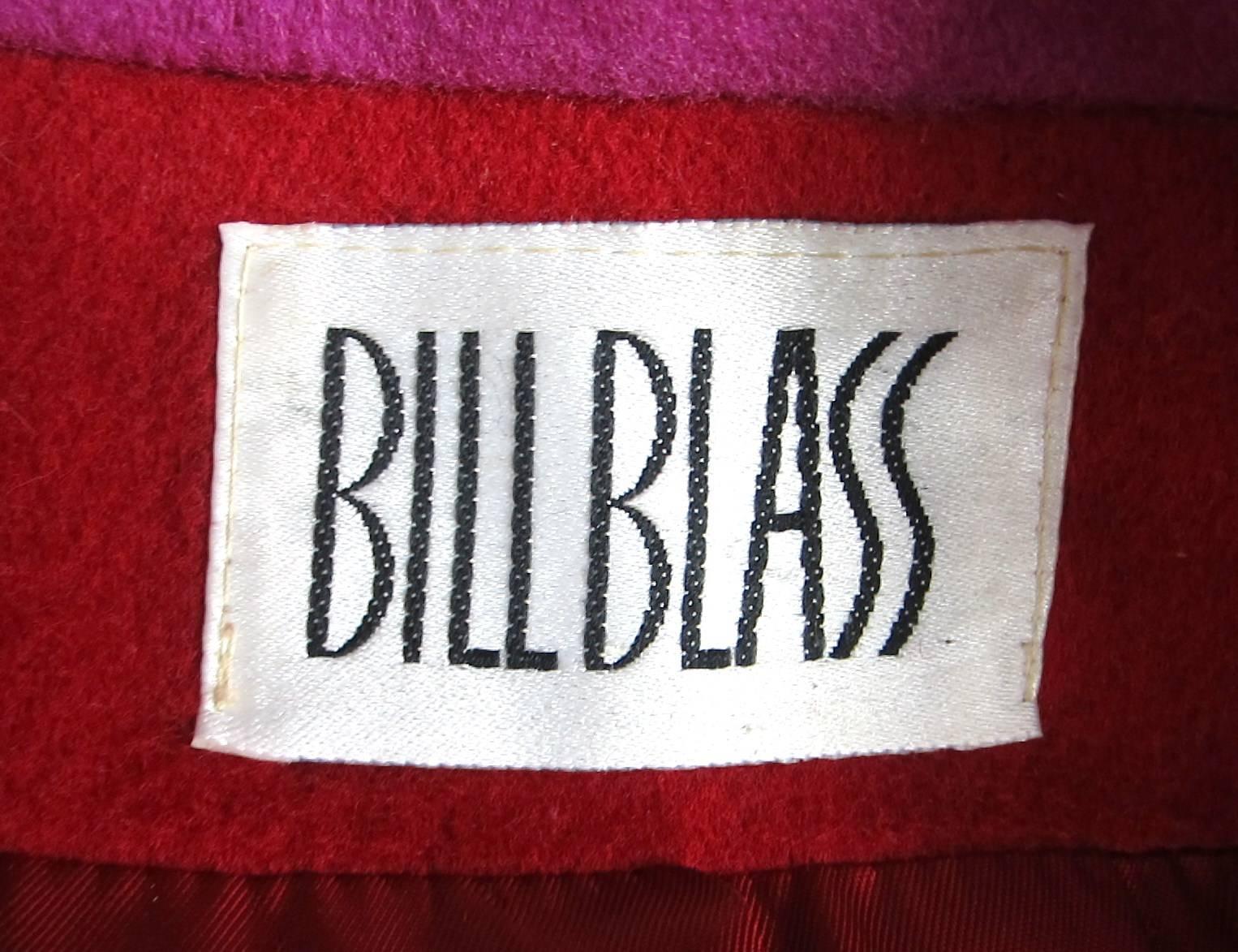 1980s Bill Blass Color Block Wool Jacket 1