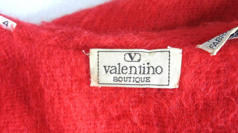 Vintage Valentino Red Mohair Swing Coat at 1stDibs