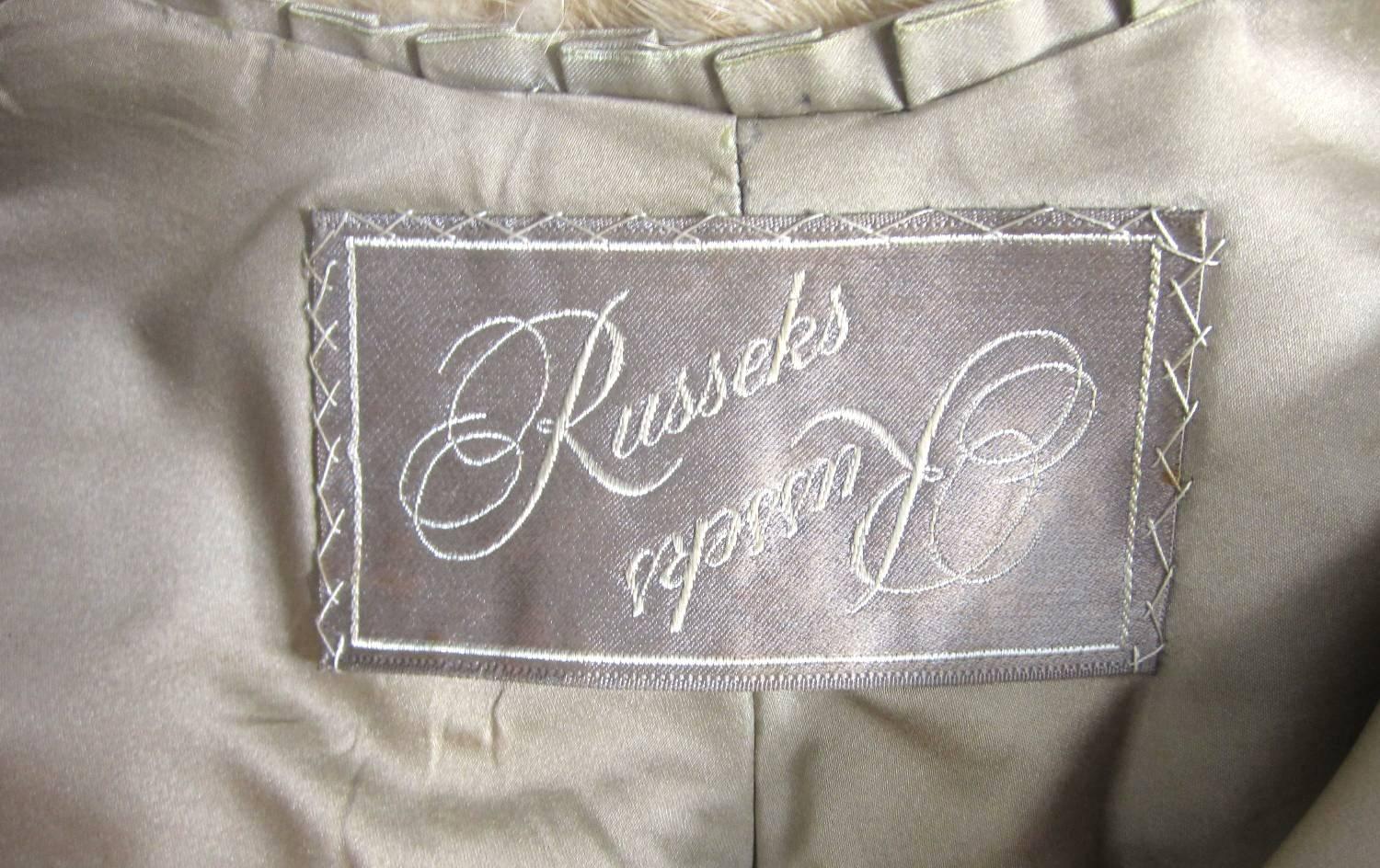 Vintage 1960s Timeless Pastel Mink Shrug Jacket Stole In Excellent Condition In Wallkill, NY