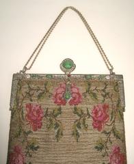 Exquiste Antique Steel Beaded Flapper Hand Bag
