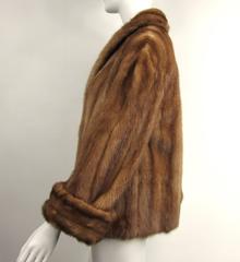 Vintage 1960s Pastel  Mink Shrug Jacket