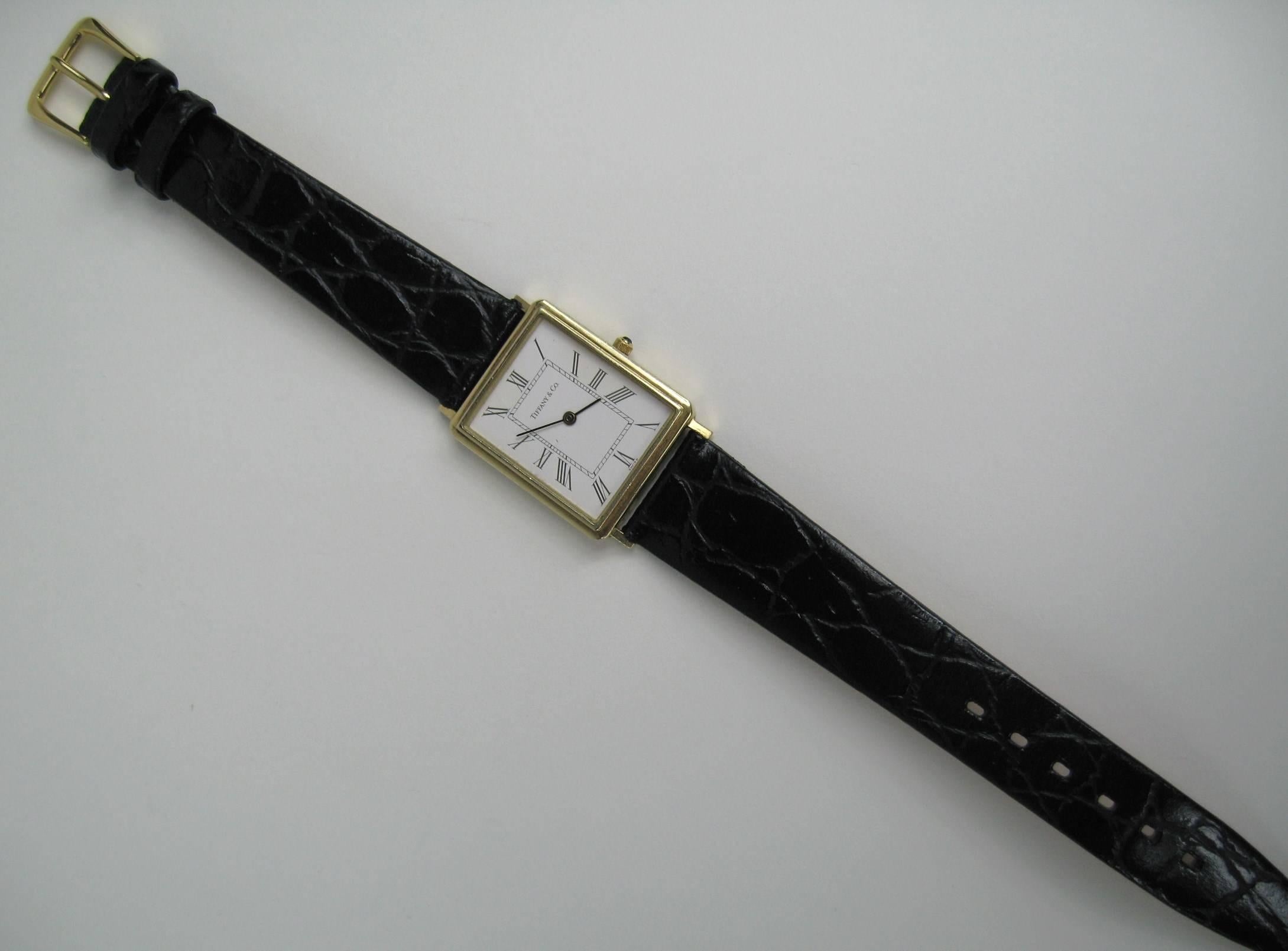 Classic Tiffany 14K Gold Wrist Watch  1
